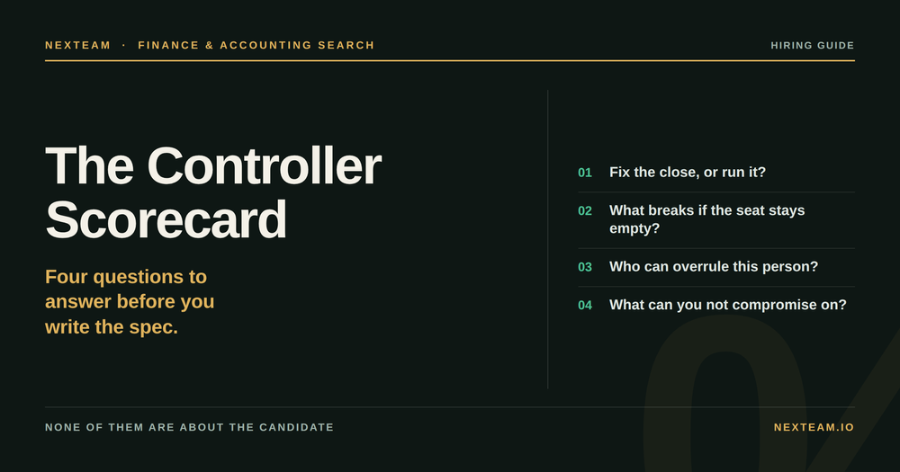Controller Hiring Scorecard: Four Questions to Ask